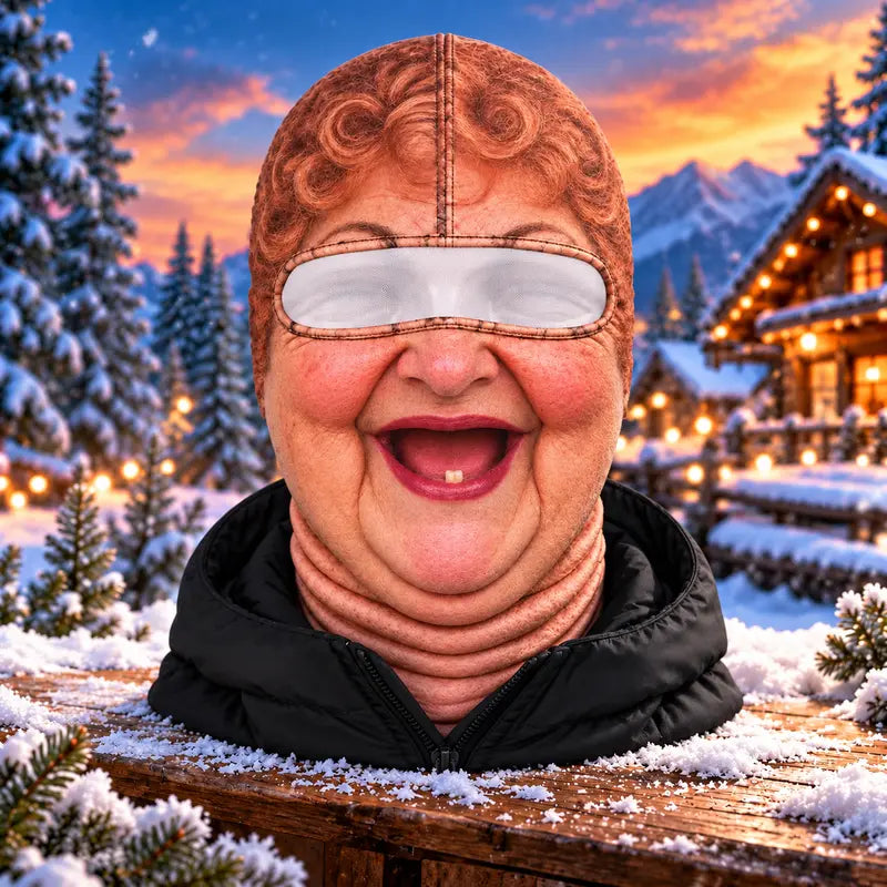 Novelty Face Print Balaclava — 2