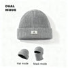 Convertible Ribbed Knit Beanie and Face Cover