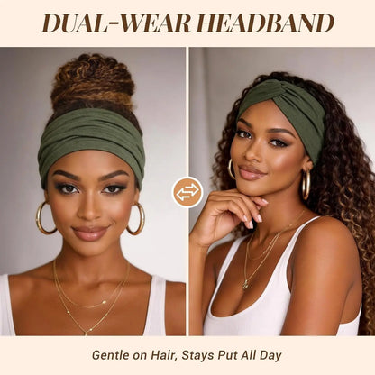 Eight Piece Leopard and Solid Headband Pack — 4