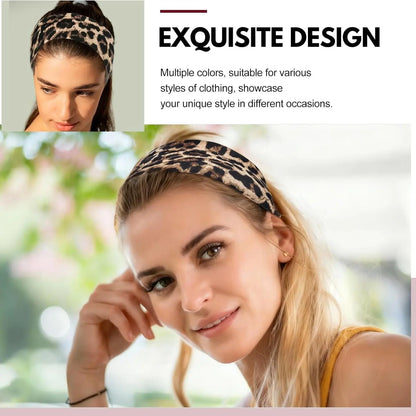 Eight Piece Leopard and Solid Headband Pack — 5