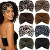 Eight Piece Leopard and Solid Headband Pack