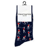 Angry Golfer Pattern Socks — One Pair