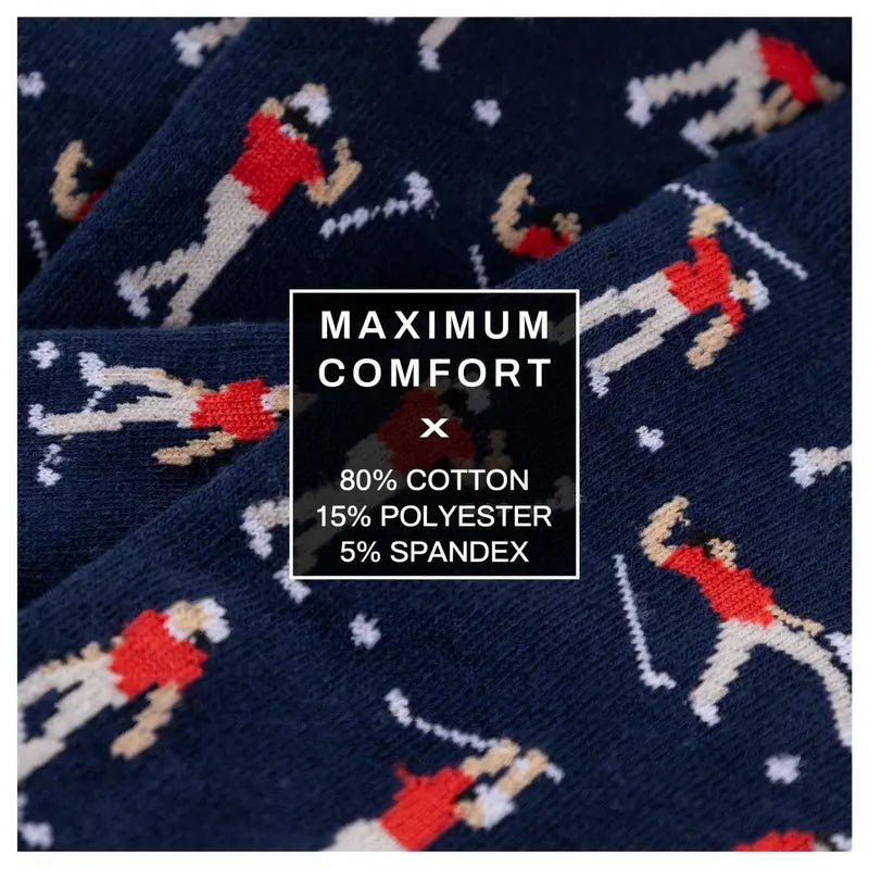 Angry Golfer Pattern Socks — One Pair - source design and use details