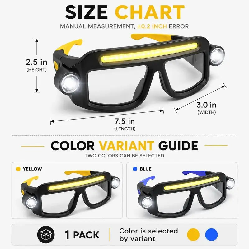 JOYTUTUS Rechargeable LED Glasses Headlamp