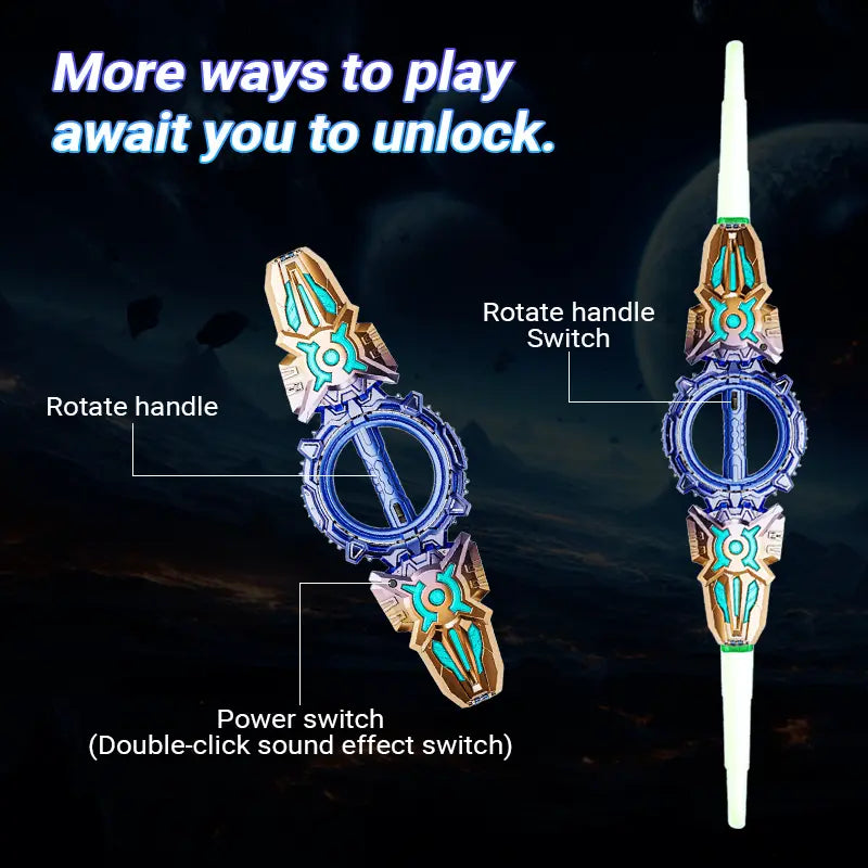 Retractable Dual-Blade LED Cosplay Sword - original product photo 5