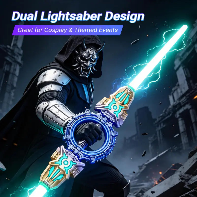 Retractable Dual-Blade LED Cosplay Sword - original product photo 1