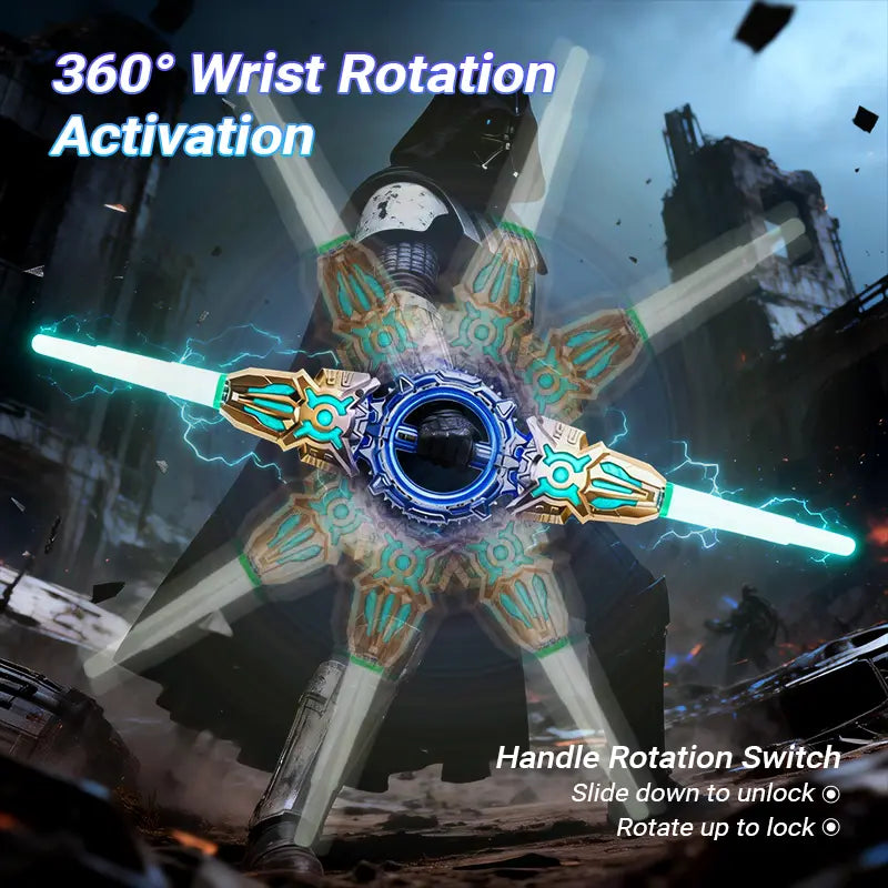 Retractable Dual-Blade LED Cosplay Sword - original product photo 2