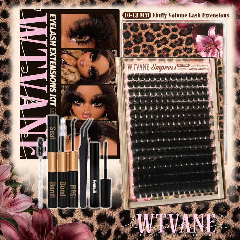 D-Curl Lash Clusters — Choose Kit or Lashes - （Lash Kit 10-18MM）Empress 10-18MM Eyelash Extensions Kit original variant photo