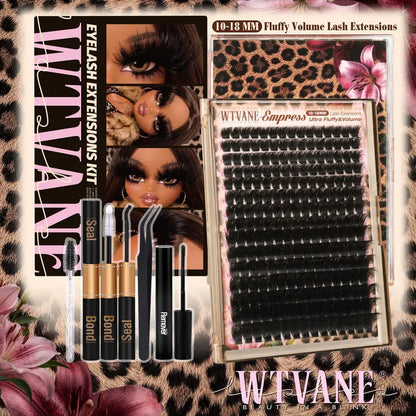 D-Curl Lash Clusters — Choose Kit or Lashes - （Lash Kit 10-18MM）Empress 10-18MM Eyelash Extensions Kit original variant photo