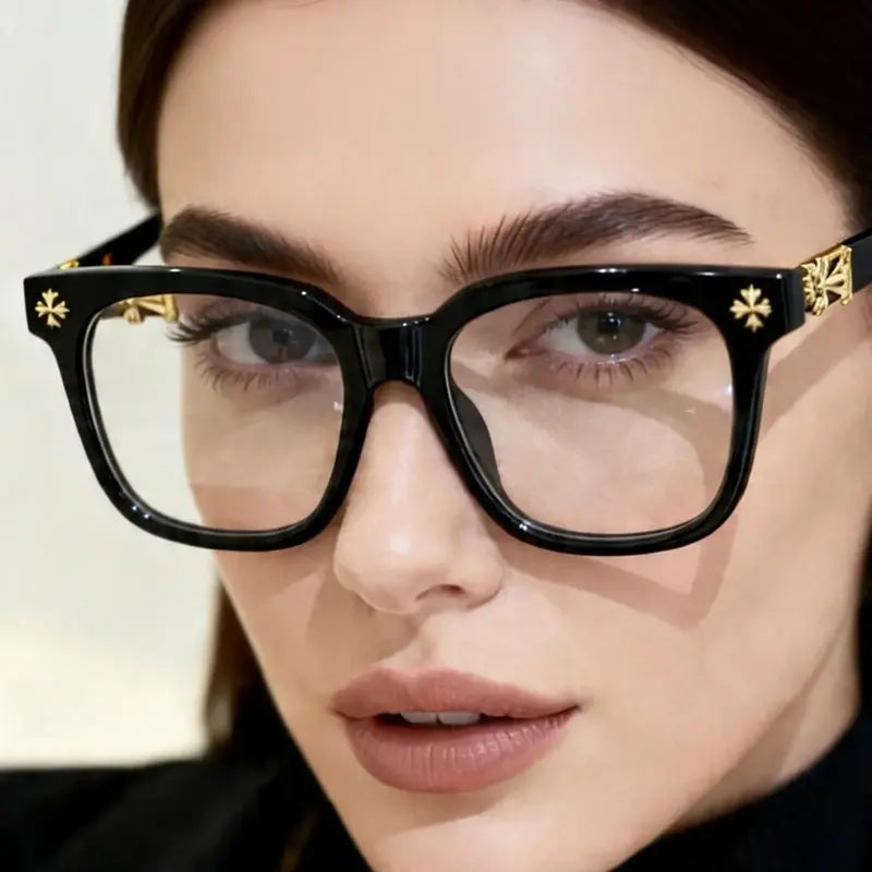 Decorative Square Frame Screen Glasses - source design and use details
