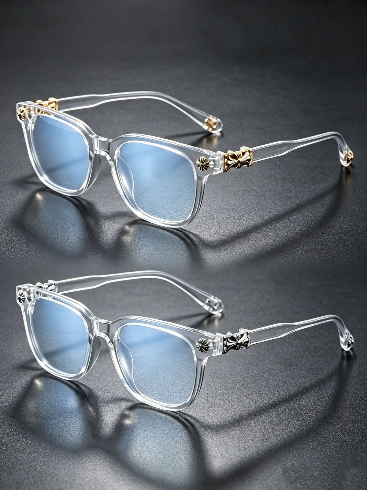 Two Pair Cross Accent Fashion Eyewear Packs — 2
