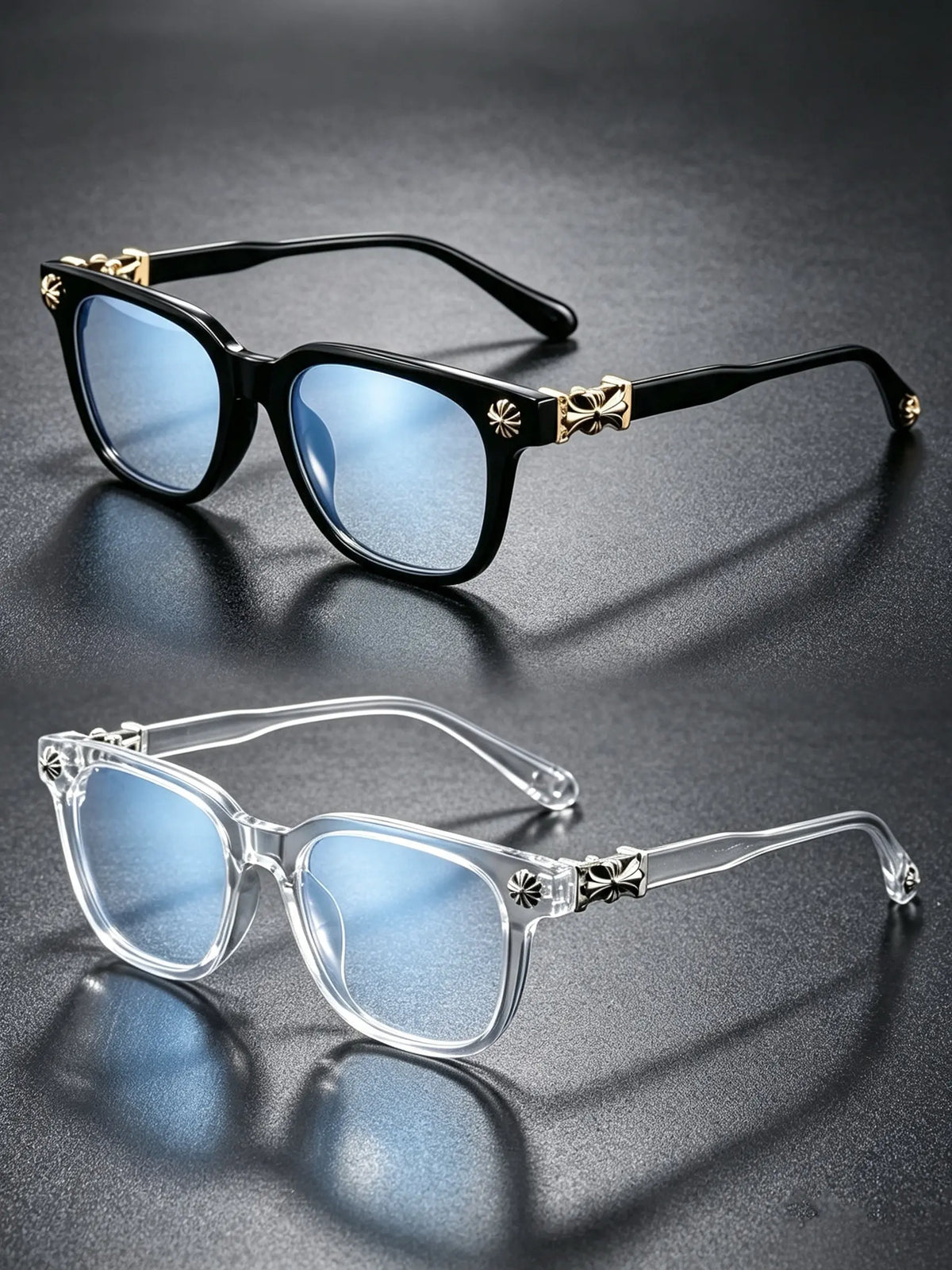 Two Pair Cross Accent Fashion Eyewear Packs — 3