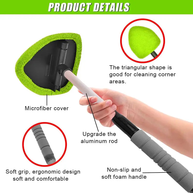 Extendable Car Window Cleaning Kit — 9 Pieces - original gallery 5