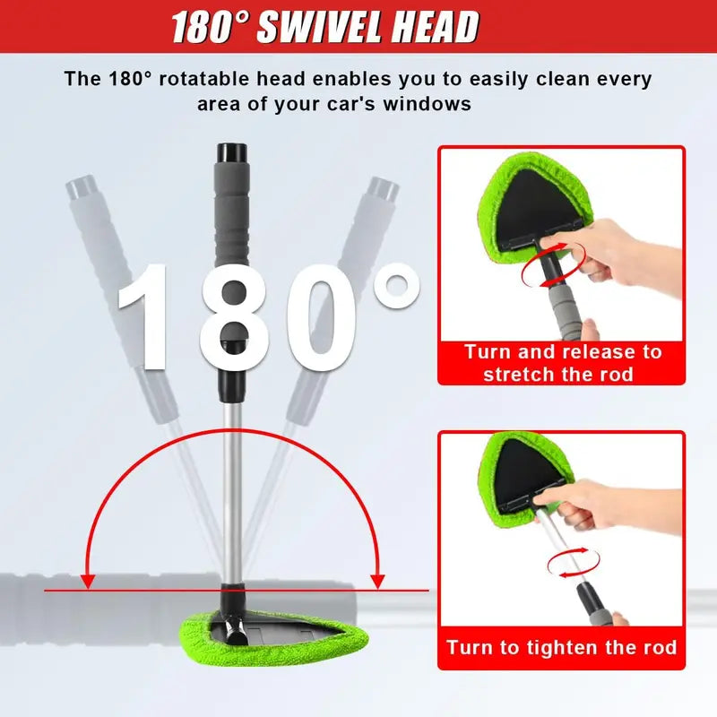 Extendable Car Window Cleaning Kit — 9 Pieces - original gallery 3