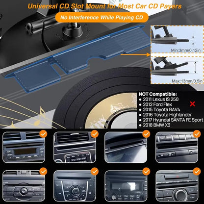 Adjustable CD-Slot Display Mounts — 2 Mounts