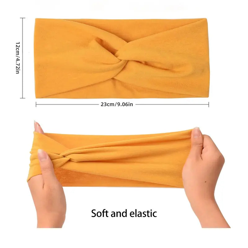 Ten Color Twist Front Headband Packs — 5