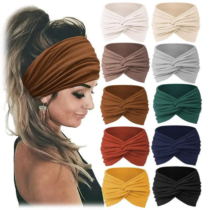 Ten Color Twist Front Headband Packs — 10 colors(C)