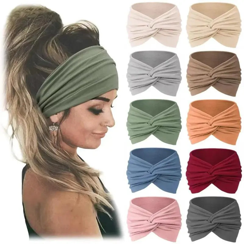 Ten Color Twist Front Headband Packs — 10 colors(B)