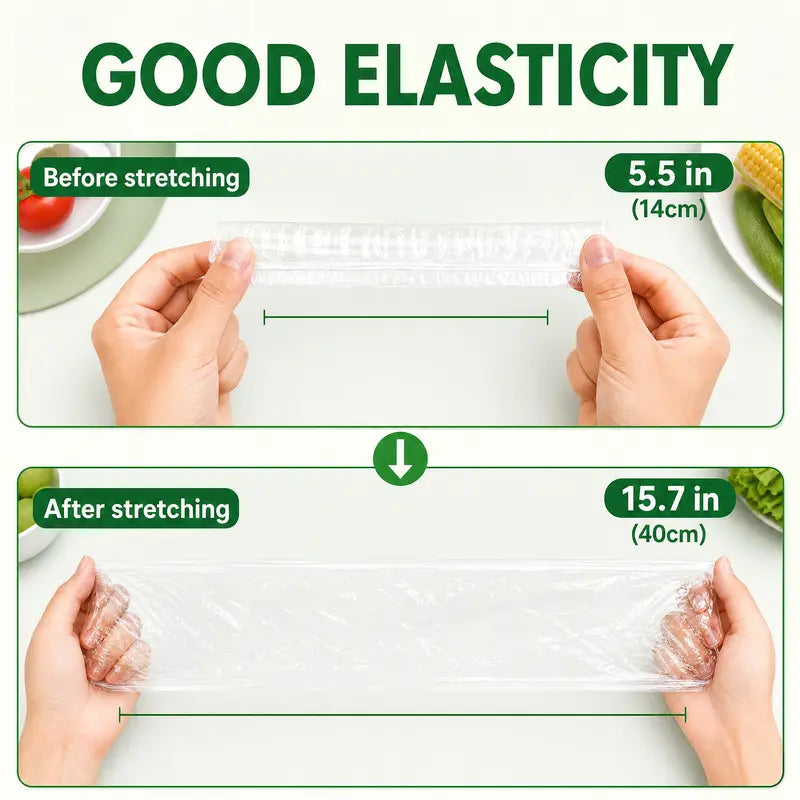 Elastic Bowl & Plate Covers — 300-Piece Set - original product photo 2
