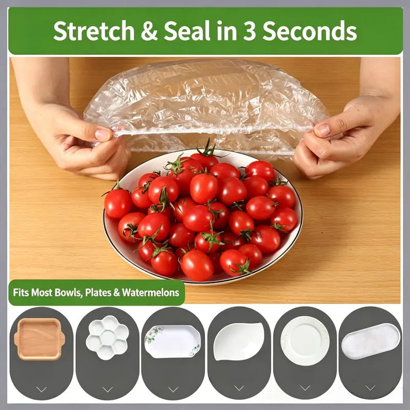 Elastic Bowl & Plate Covers — 300-Piece Set - original product photo 3