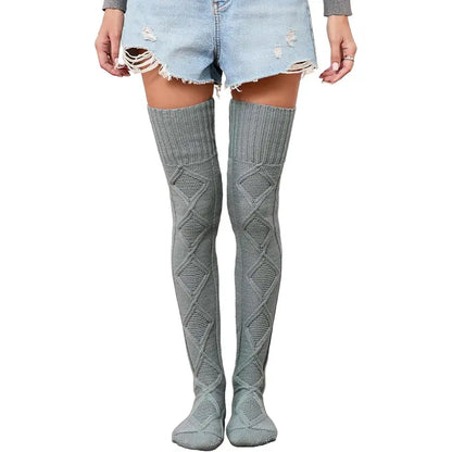 Cable-Knit Thigh-High Socks — Two Pairs - source design and use details