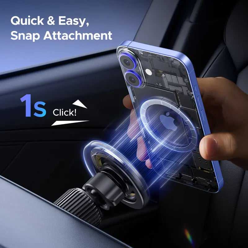 UGREEN Black Magnetic Vent Phone Mount — Two Versions