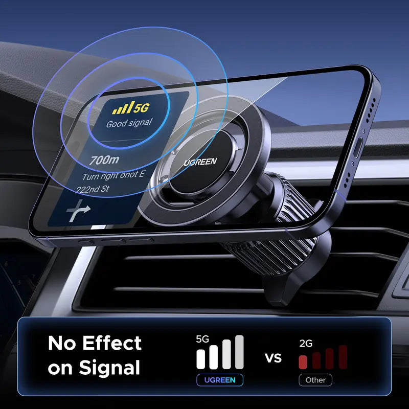 UGREEN Black Magnetic Vent Phone Mount — Two Versions