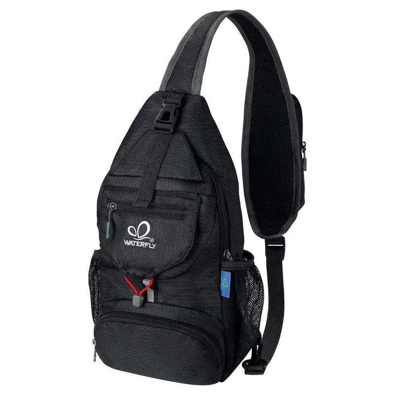 WATERFLY packable sling backpack - Black