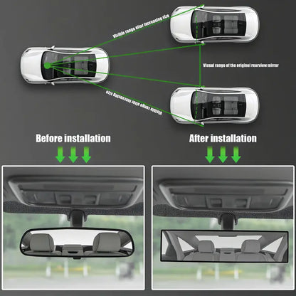 12-Inch Clip-On Panoramic Rearview Mirror