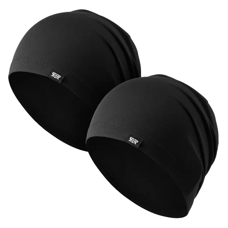Two Piece Slouchy Beanie Packs — Black+Black