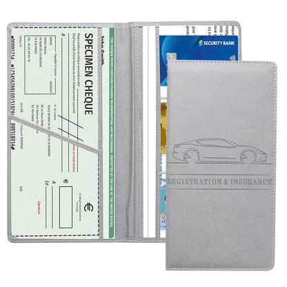 PU Vehicle Document Wallet with Magnetic Closure