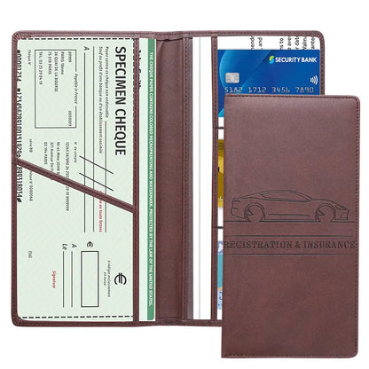PU Vehicle Document Wallet with Magnetic Closure