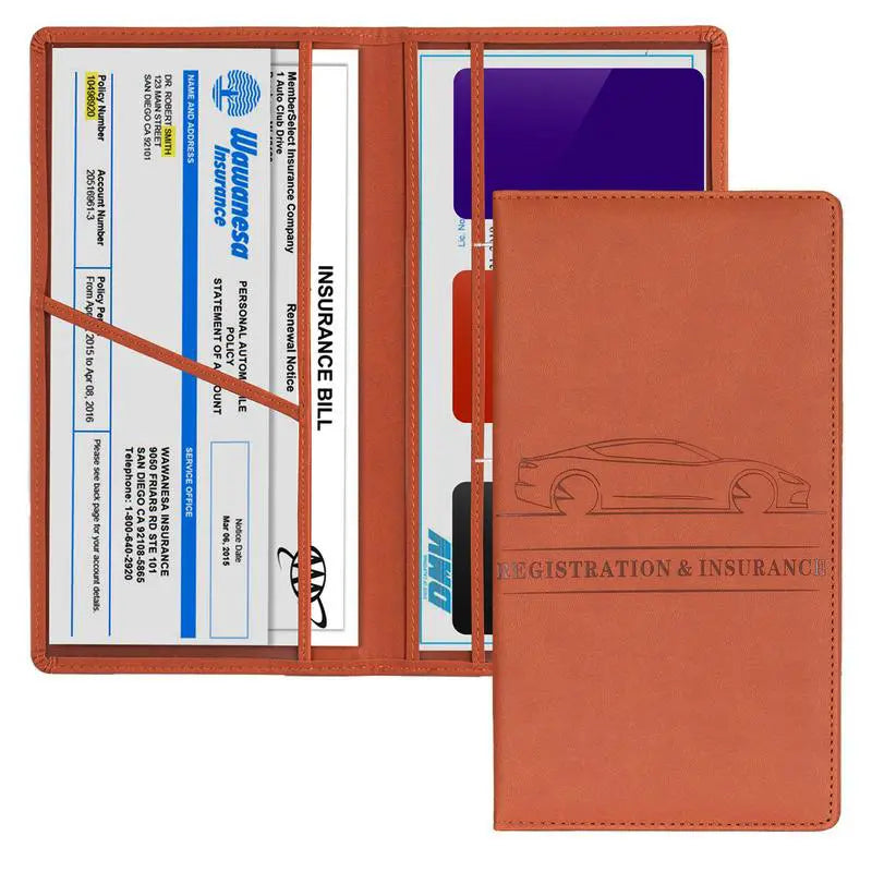 PU Vehicle Document Wallet with Magnetic Closure