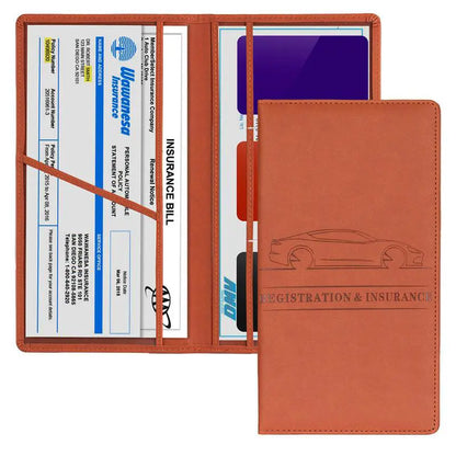 PU Vehicle Document Wallet with Magnetic Closure