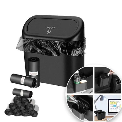 Mini Car Trash Cans with Bin Bags — 2 Cans