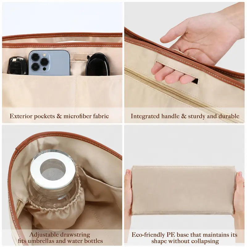 Satin Finish Multi Compartment Bag Organizer — 7