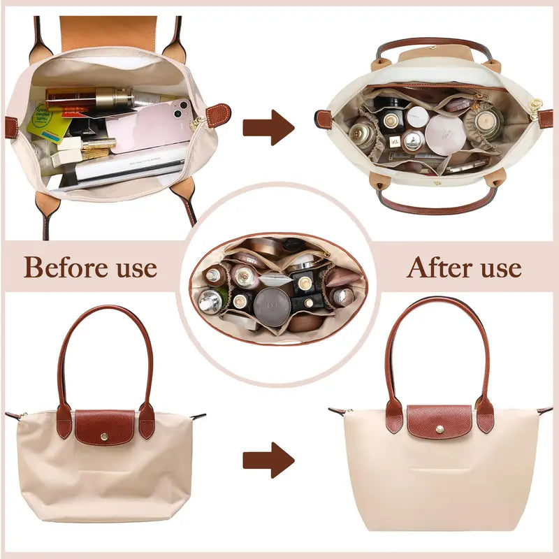 Satin Finish Multi Compartment Bag Organizer — 2
