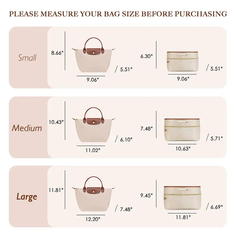 Satin Finish Multi Compartment Bag Organizer — 4