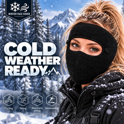 Black Fleece Face Cover and Detachable Goggles - source design and use details