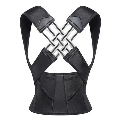 Adjustable Black Back and Shoulder Support Wrap - source design and use details