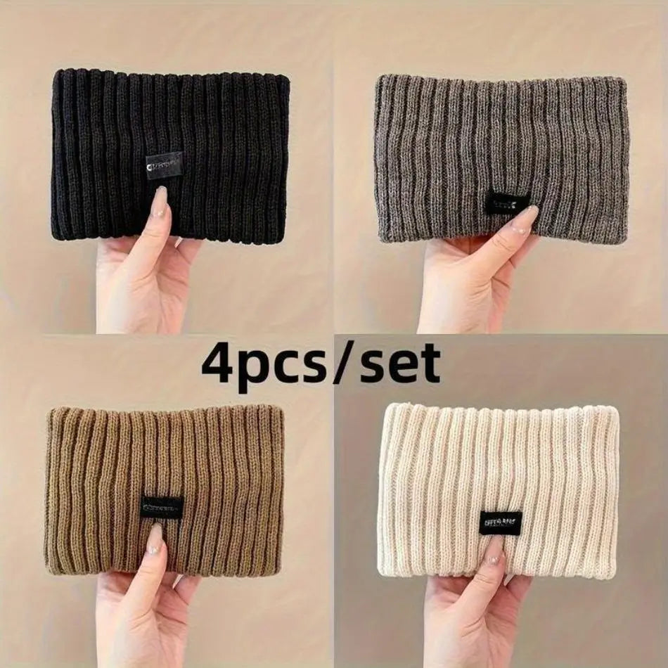 Four Color Ribbed Knit Headband Pack — 1