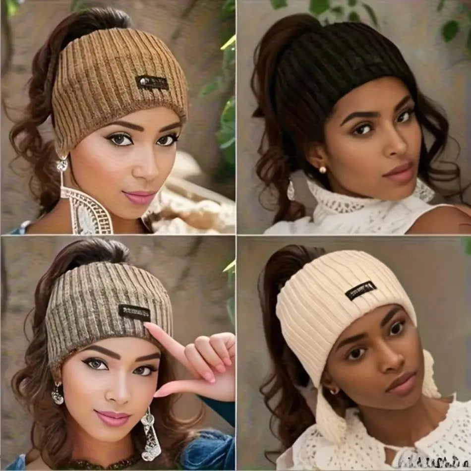 Four Color Ribbed Knit Headband Pack — 0