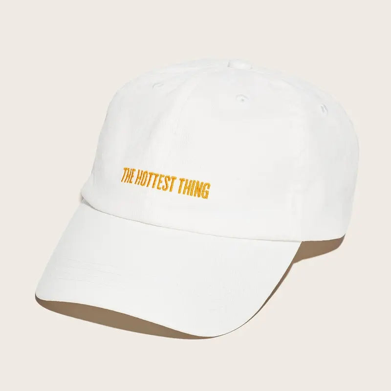 White Adjustable Badalada Baseball Cap - source design and use details