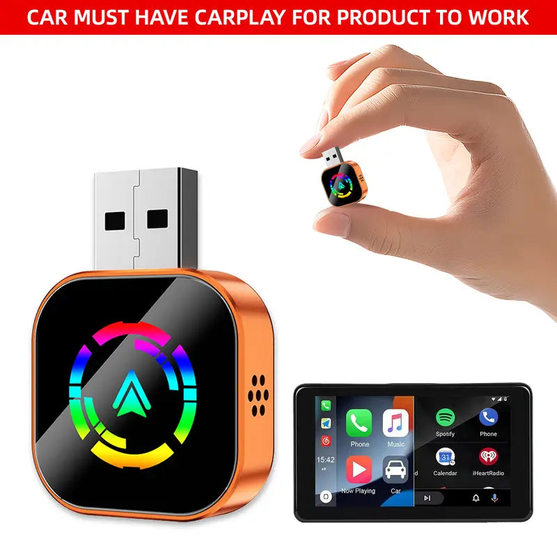 Yurnlv Wired-to-Wireless CarPlay and Android Adapter