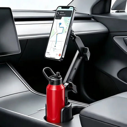 JOYTUTUS Car Cup Holder Phone Mount — Upgraded-Black