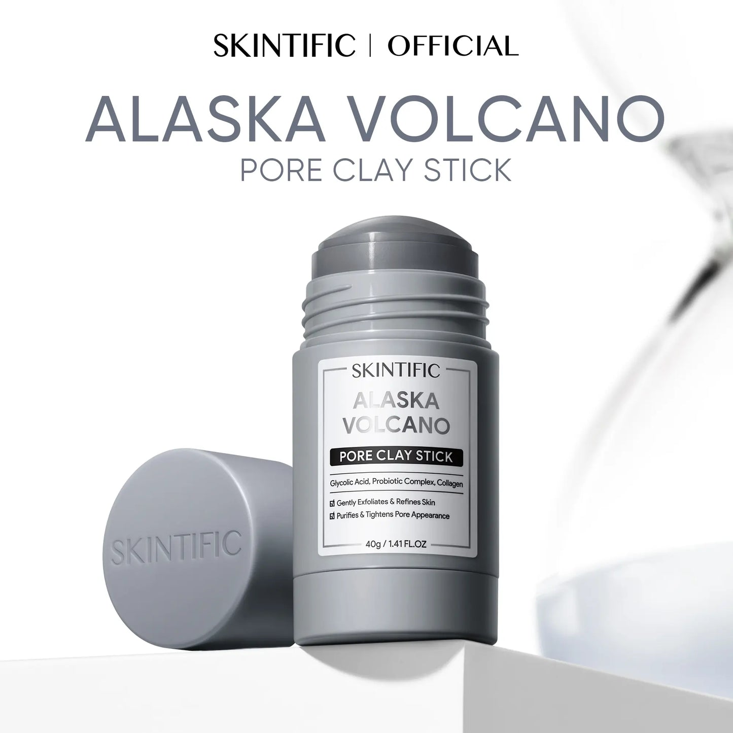 Alaska Volcano Pore Clay Stick Cleansing Blackhead Remover Face Mask Stick